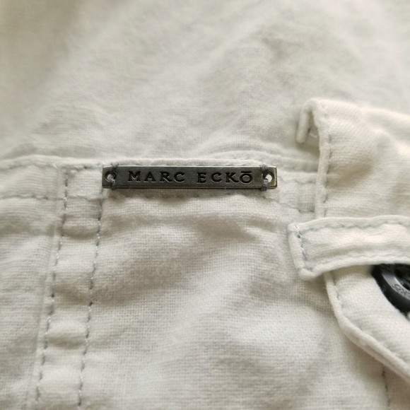 Mark Ecko 2XL Cut & Sew Deadly Threads White Button-Down Shirt 54" 32" 10" - Picture 5 of 13